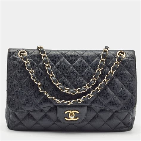 chanel multi pocket pouch black caviar|Chanel Classic Double Flap Quilted Caviar Gold.